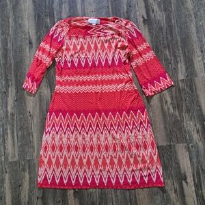Elegant Pink Patterned Dress